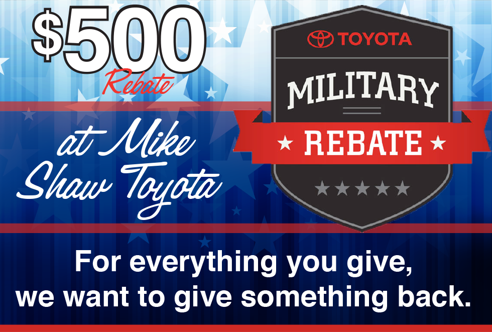Toyota Military Rebate Available In Corpus Christi TX