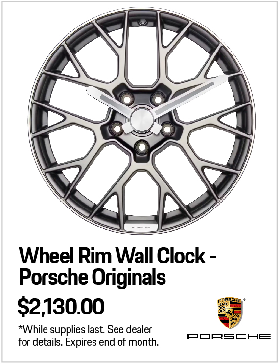 Wheel Rim Wall Clock-Porsche Originals - $2130 - View Details