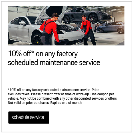 *10% off on any factory scheduled maintenance service. Price excludes taxes. Please present offer at time of write-up. One coupon per vehicle. May not be combined with any other discounted services or offers. Not valid on prior purchases. Expires end of month.