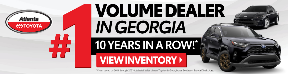 Atlanta Toyota | #1 Volume Dealer in Georgia 9 Years in a Row! View Inventory