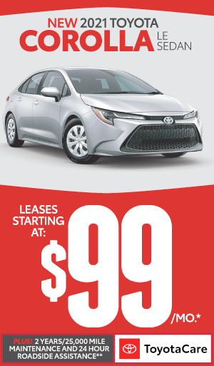 2020 toyota corolla lease starting at $99 per month - click here to view inventory