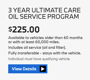 3 Year Ultimate Care Oil Service Program $199.00. View Details
