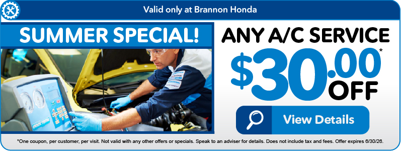 Summer Service Special | any a/c service $30.00 off* | view details