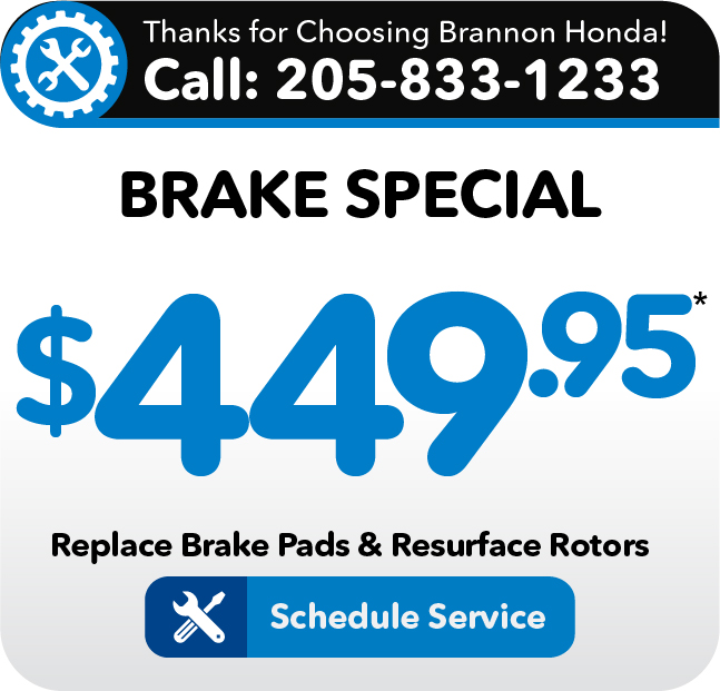 Brake Special $449.95 Replace Brake Pads and Resurface Rotors