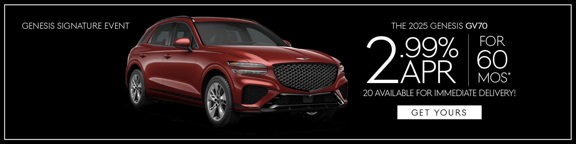 2023 Genesis G70 2.0T as low as $39,829 - GET YOURS