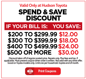 Hudson Toyota Service Special