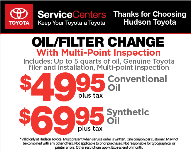 Service Coupon 2 Hudson Toyota