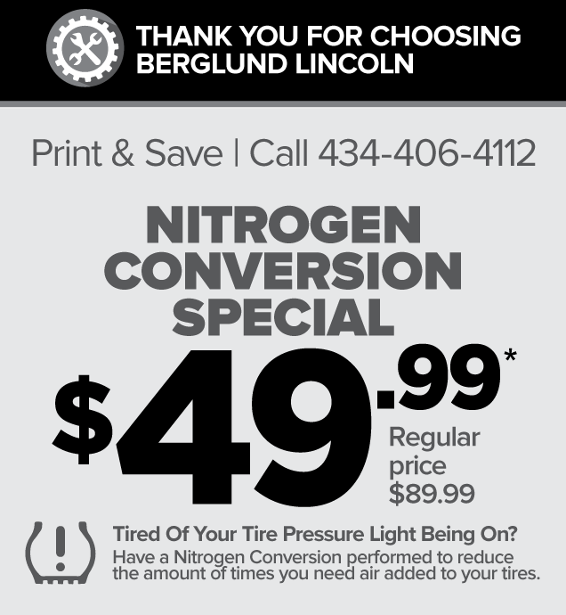 Nitrogen Conversion Special $49.99. Schedule Service
