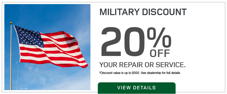 Military Discount - 20% off your repair or service - View Details