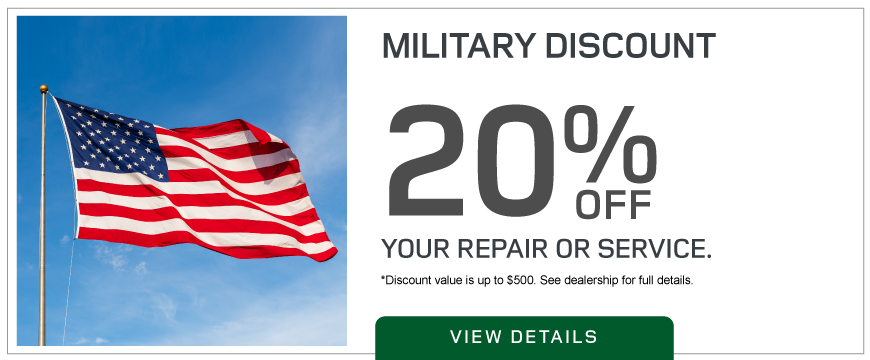 Military Discount - 20% off your repair or service - View Details