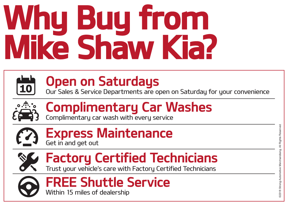 Why Buy From Mike Shaw Kia