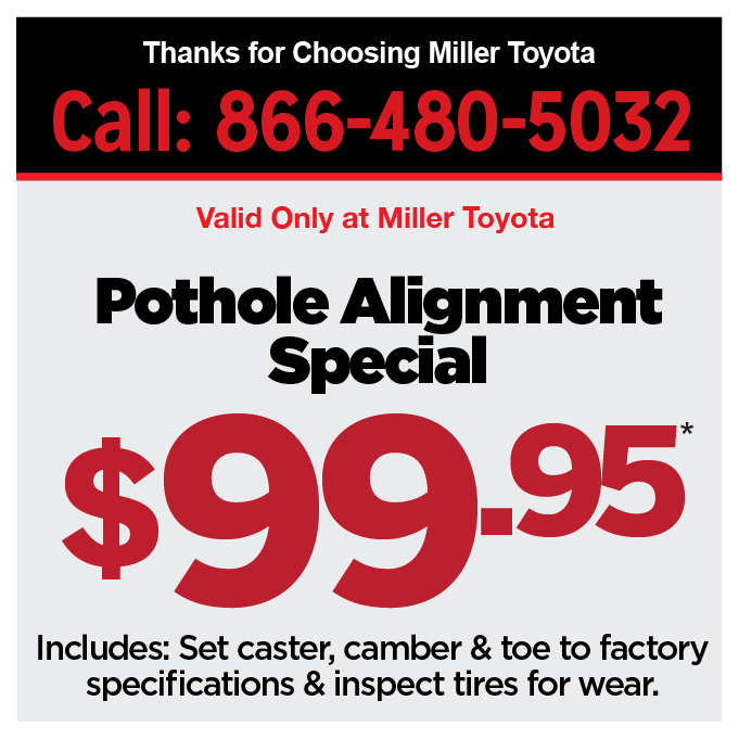 Pothole Alignment Special $99.95*