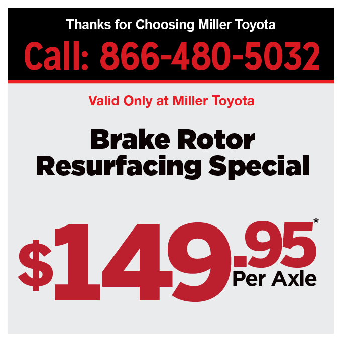 Brake Rotor Resurfacing Special, $189.95* per axle
