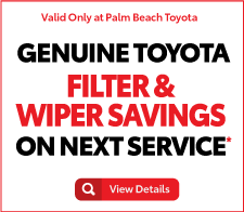 Genuine Toyota Filter and Wiper Savings on Next Service - View Details