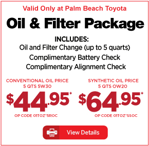 Oil and Filter Package for $39.95 Conventional Oil or $54.95 Synthetic - View Details