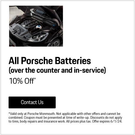 All Porsche Batteries over the counter and in-service - 10% Off*