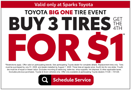 Toyota Big One Tire Event - Buy 3 Tires Get the 4th for $1* | Schedule Service