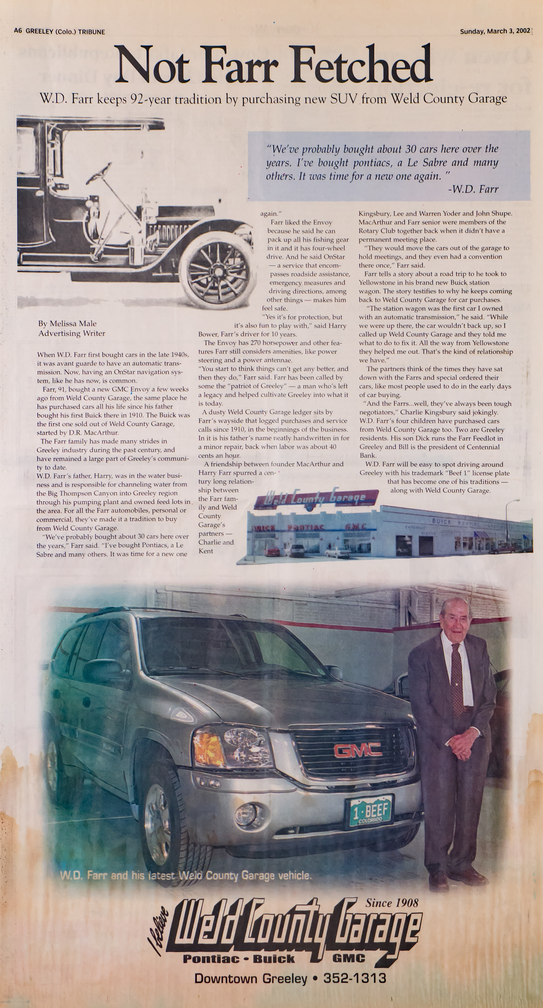 2002 Not Farr Fetched Newspaper Story