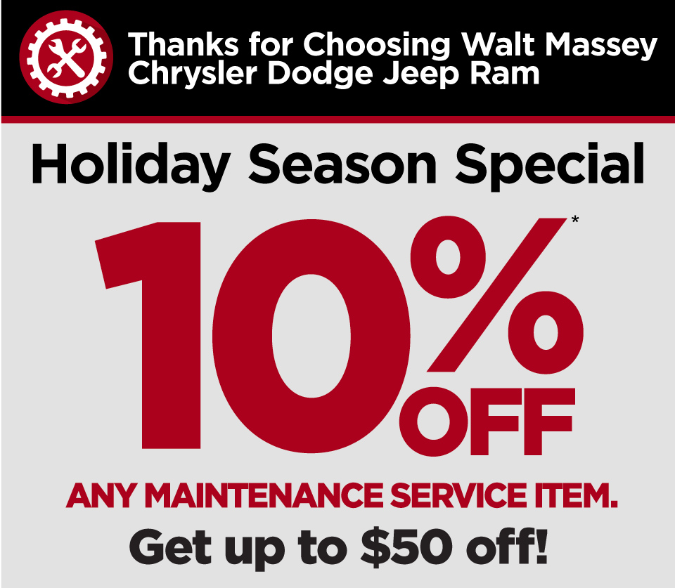 Holiday Season Special - Recieve 10% off any service item