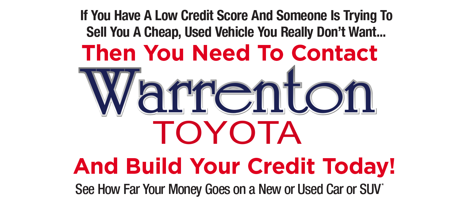 Build Your Credit with Warrenton Toyota